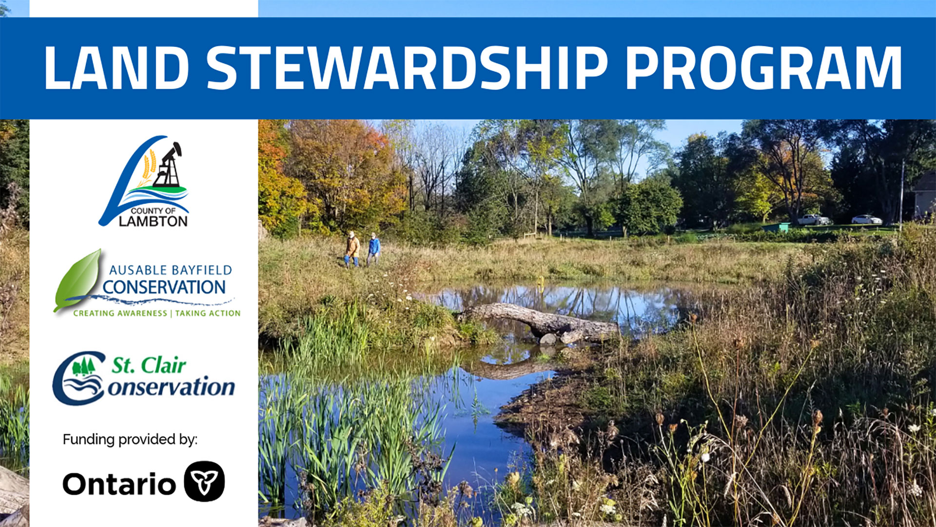 A social media post for new Lambton Land Stewardship pilot program.